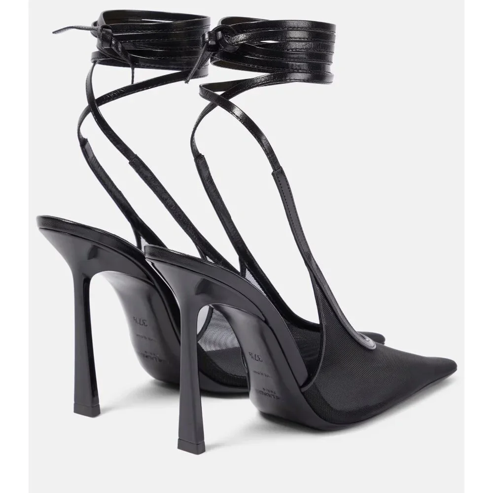 SAINT LAURENT Oxalis Pumps in Noir Black 40 10 With Box Womens High Heels - Picture 13 of 16